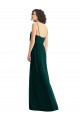 Low Back Soft Chiffon V-Neck Long Sleeveless Semi Formal Evening Dress / Bridesmaid Dress Norwich