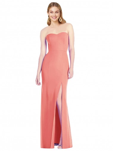 Desert Rose Soft Chiffon Sweetheart Long Sleeveless Bridesmaid Dress Norwich