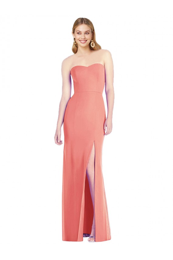Desert Rose Soft Chiffon Sweetheart Long Sleeveless Bridesmaid Dress Norwich