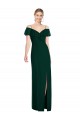 Ever Green Soft Chiffon Spaghetti Straps Long Cold Shoulder Semi Formal Evening Dress / Bridesmaid Dress Norwich