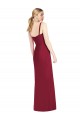 Lilac Soft Chiffon Spaghetti Straps Long Sleeveless Bridesmaid Dress Norwich