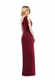 Olive Green Soft Chiffon One Shoulder Long Sleeveless Bridesmaid Dress Norwich