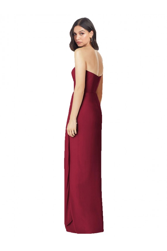 Olive Green Soft Chiffon Sweetheart Long Sleeveless Bridesmaid Dress Norwich