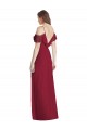 V-Back Soft Chiffon Spaghetti Straps Long Cold Shoulder Semi Formal Evening Dress / Bridesmaid Dress Norwich