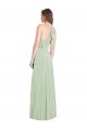 Sage Soft Chiffon Spaghetti Straps Long Cold Shoulder Semi Formal Evening Dress / Bridesmaid Dress Norwich