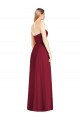 Hot Pink Soft Chiffon V-Neck Long Sleeveless Semi Formal Evening Dress / Bridesmaid Dress Norwich