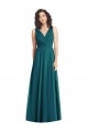 V-Back Hunter Chiffon V-Neck Long Sleeveless Wedding Party Dress Norwich