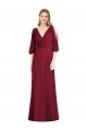V-Back Soft Chiffon V-Neck Long Bell Sleeves Formal Dress / Bridesmaid Dress Norwich
