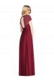 Open Back Soft Chiffon V-Neck Long Cap Sleeves Bridesmaid Dress Norwich