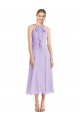 V-Back Soft Chiffon Halter Neck Tea length Sleeveless Prom Dress / Bridesmaid Dress Norwich