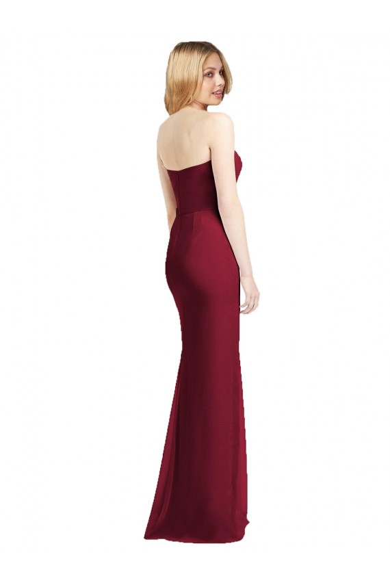 Hunter Soft Chiffon Sweetheart Long Sleeveless Bridesmaid Dress Norwich