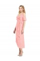 Soft Chiffon Spaghetti Straps Cocktail Length Cold Shoulder High Low Bridesmaid Dress Norwich