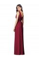 V-Back Royal Blue Soft Chiffon V-Neck Long Sleeveless Semi Formal Evening Dress / Bridesmaid Dress Norwich