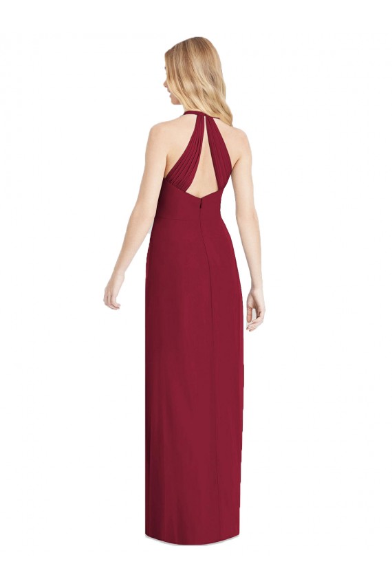 Soft Chiffon Halter Neck Long Sleeveless Formal Evening Gown / Bridesmaid Dress Norwich