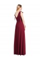 V-Back Trumpet Soft Chiffon V-Neck Long Sleeveless Bridesmaid Dress Norwich
