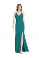 Open Back Hunter Soft Chiffon Spaghetti Straps Long Sleeveless Bridesmaid Dress Norwich