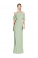 Soft Chiffon Halter Neck Long Cold Shoulder Semi Formal Evening Dress / Bridesmaid Dress Norwich