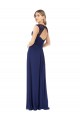 Keyhole Back Soft Chiffon V-Neck Long Cap Sleeves Bridesmaid Dress Norwich