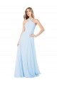 Chiffon Halter Neck Long Sleeveless Bridesmaid Dress / Evening Gowns Norwich