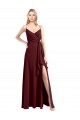 Low Back Chiffon Spaghetti Straps Long Floor Length Sleeveless Bridesmaid Dress Norwich