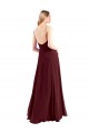 Low Back Chiffon Spaghetti Straps Long Floor Length Sleeveless Bridesmaid Dress Norwich