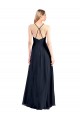 Open Back Soft Chiffon V-Neck Long Sleeveless Prom Dress / Bridesmaid Dress Norwich