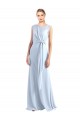 Keyhole Back Chiffon V-Neck Long Sleeveless Bridesmaid Dress / Evening Gowns Norwich