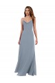 V-Back Soft Chiffon Cowl Neck Long Sleeveless Formal Dress / Bridesmaid Dress Norwich