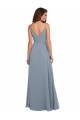 V-Back Soft Chiffon Cowl Neck Long Sleeveless Formal Dress / Bridesmaid Dress Norwich