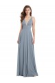 V-Back Chiffon V-Neck Long Sleeveless Bridesmaid Dress / Evening Gowns Norwich