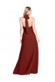Open Back Soft Chiffon Halter Neck Long Sleeveless Prom Dress / Bridesmaid Dress Norwich