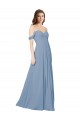Low Back A-Line Chiffon Sweetheart Long Sleeveless Wedding Party Dress Norwich