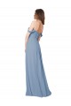 Low Back A-Line Chiffon Sweetheart Long Sleeveless Wedding Party Dress Norwich