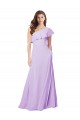 Lilac Soft Chiffon One Shoulder Long Sleeveless Bridesmaid Dress Norwich