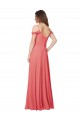 Low Back Desert Rose Soft Chiffon Off the Shoulder Long Sleeveless Bridesmaid Dress Norwich