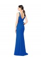 Low Back Royal Blue Chiffon Sweetheart Long Sleeveless Bridesmaid Dress / Evening Dress Norwich
