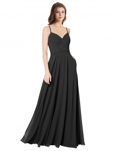 Open Back Chiffon Sweetheart Long Sleeveless Formal Dress / Bridesmaid Dress Norwich