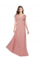 Open Back Chiffon V-Neck Long Flutter Sleeves Bridesmaid Dress / Evening Dress Norwich