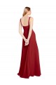 Red Soft Chiffon Sweetheart Long Sleeveless Bridesmaid Dress Norwich