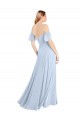 V-Back Soft Chiffon Off the Shoulder Long Flutter Sleeves Formal Dress / Bridesmaid Dress Norwich