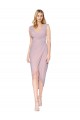 V-Back Primrose Soft Chiffon V-Neck Cocktail Length Sleeveless High Low Evening Gown / Prom Dress / Bridesmaid Dress Norwich