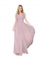 V-Back Primrose Soft Chiffon V-Neck Long Sleeveless Formal Evening Gown / Prom Dress / Bridesmaid Dress Norwich