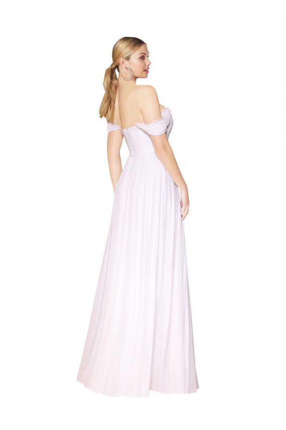 Soft Chiffon Off the Shoulder Long Sleeveless Formal Evening Gown / Prom Dress / Bridesmaid Dress Norwich
