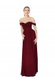 Mermaid Soft Chiffon Off the Shoulder Long Sleeveless Formal Dress / Bridesmaid Dress Norwich