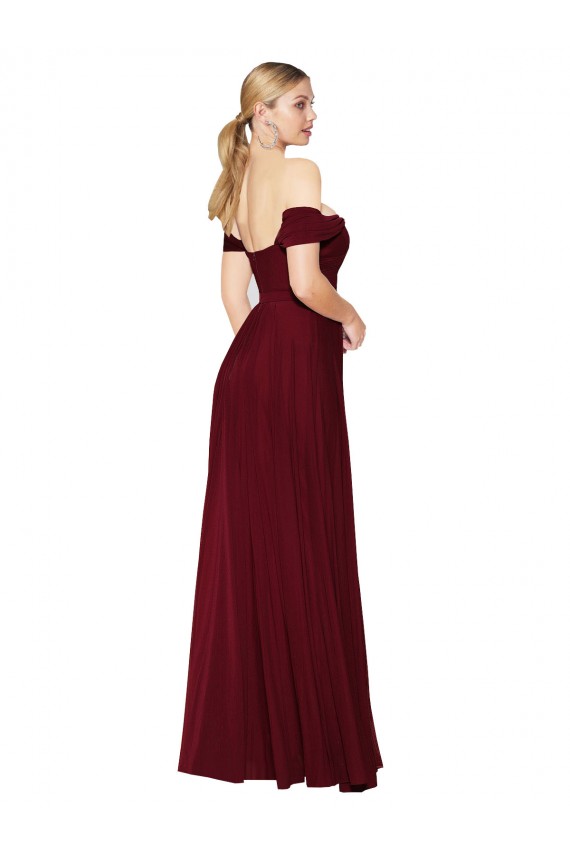 Mermaid Soft Chiffon Off the Shoulder Long Sleeveless Formal Dress / Bridesmaid Dress Norwich