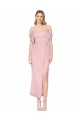 Soft Chiffon Off the Shoulder Knee Length Cold Shoulder Formal Evening Gown / Prom Dress / Bridesmaid Dress Norwich