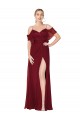 V-Back Soft Chiffon Off the Shoulder Long Cold Shoulder Formal Evening Gown / Prom Dress / Bridesmaid Dress Norwich