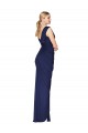 V-Back Dark Navy Soft Chiffon V-Neck Long Sleeveless Formal Evening Gown / Prom Dress / Bridesmaid Dress Norwich