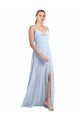 V-Back Chiffon Spaghetti Straps Long Sleeveless Bridesmaid Dress / Evening Gowns Norwich