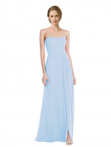 A-Line Soft Chiffon Sweetheart Long Sleeveless Formal Dress / Bridesmaid Dress Norwich